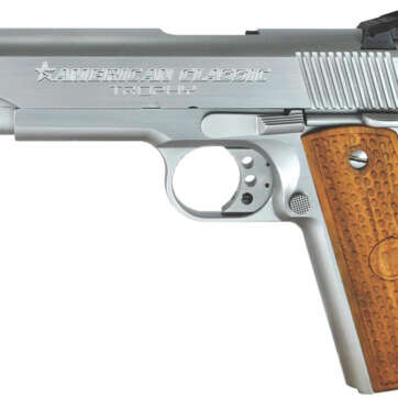 American Classic Trophy Model, 1911, 45 ACP, 5" Barrel Hard ChromeFinish Novak Sights 8rd Mag - Handsguns - American Guns & Ammo
