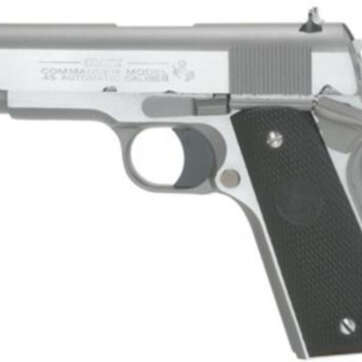 Colt 1991 Commander Pistol, 45 ACP, 4.25", Black Rubber Grip, SS, 7rd - Handsguns | American Guns & Ammo