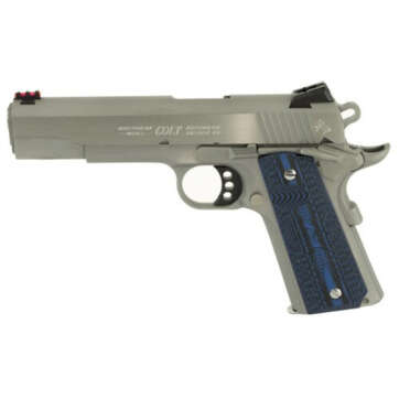 Colt Series 70 Competition SS 45 ACP, 5" Match Barrel, Novak Sights, G-10 Blue Grips, 8rd Mag - Handsguns | American Guns & Ammo