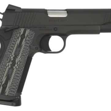 Colt CCU Government 9mm, G10 Grey Grips, Novak Sights, Black DLC, 9rd - Handsguns | American Guns & Ammo