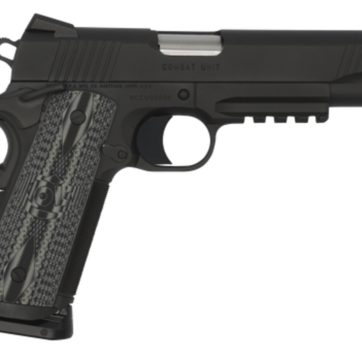 Colt CCU Raill 45 ACP, Gray G10 Grips, Novak Sights, Black DLC, 8rd - Handsguns | American Guns & Ammo