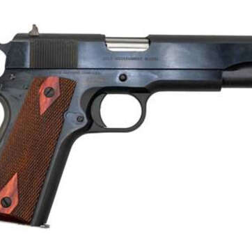 Colt 1911 Government .38 Super, 5" Barrell, Wood Grips, Blued, 9rd - Handsguns | American Guns & Ammo