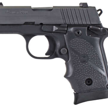 Sig P238, 380 ACP, 2.7In, Nitron, Blk, Sao, Siglite, BLK Rubber Grip, (1) 7RD Steel MAG - Handsguns - American Guns & Ammo