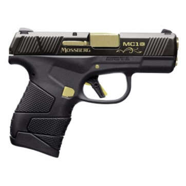 Mossberg MC1sc Centennial 9mm, 3.4" Barrel W/24kt Plating, Black DLC, 6rd/7rd - Handsguns | American Guns & Ammo