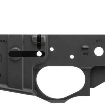 Spikes Water Boarding Instructor Stripped Lower, Multi-Cal, Black Hardcoat Anodized - RIFLES | American Guns & Ammo