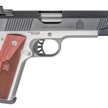 Springfield Ronin Operator 1911, Full Size, 9mm, 5" Barrel, Blued, SS Frame, Fiber Optic Front Sight Tactical White Dot Rear, 9rd Mag - Handsguns | American Guns & Ammo