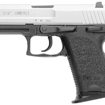 HK USP40 Compact Stainless (V1) DA/SA, safety/decocking lever on left, two 10rd magazines - Handsguns - American Guns & Ammo