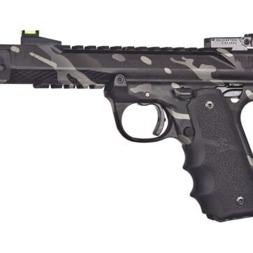 Volquartsen Black Mamba 22 LR, 4.5" Barrel, Hi-Viz Front & Target Rear, Black Camo - Handsguns | American Guns & Ammo