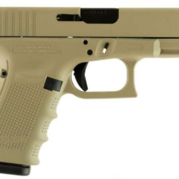 Glock 19 Gen4 9MM Cerakote Desert Tan 15 Round Magazines - Handsguns - American Guns & Ammo