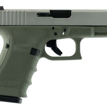 Glock G19 Gen4 9mm, 4.01", 15rd, Forest Green Frame, Stainless Steel Slide - Handsguns - American Guns & Ammo