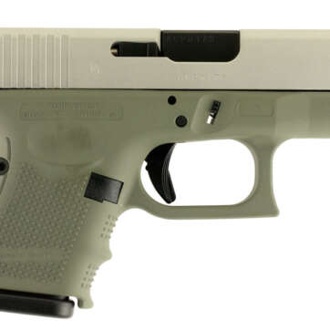 Glock G26 9mm, 3.5", 10rd, Forest Green Frame, Stainless Steel Slide - Handsguns - American Guns & Ammo