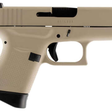 Glock G43 Subcompact, 9mm, 3.39", 6rd, Desert Tan Finish - Handsguns - American Guns & Ammo