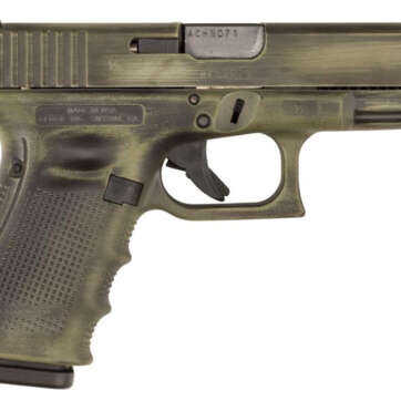 Glock G17 Gen4 9mm, 4.48", 17rd, OD Green Battleworn Finish - Handsguns - American Guns & Ammo