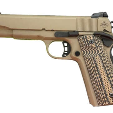 Rock Island Armory Ultra 10 1911 10mm, 5" Barrel, Flat Dark Earth Cerakote, G10 Grips, 8rd Mag - Handsguns - American Guns & Ammo