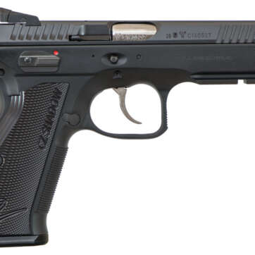 CZ SP-01 AccuShadow 2 9mm, 4.8" Barrel, Black Aluminum Grip, Black Nitride Slide, 17rd - Handsguns | American Guns & Ammo