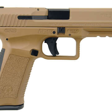 Century CanikTP9SA Mod.2 Single 9mm Luger 4.46" Barrel Desert Tan Interchangeable Grip 18rd Mag - Handsguns | American Guns & Ammo
