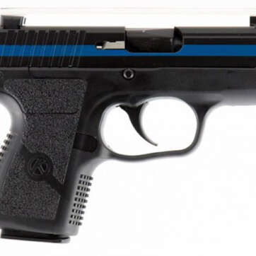 Kahr Pm9 Thin Blue Line, 9mm, 3.1" Barrel, 7rd, Black Polymer Grip - Handsguns - American Guns & Ammo