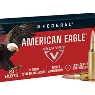 Federal American Eagle .224 Valkyrie 75gr, Total Metal Jacket 20rd Box - Competition Guns | American Guns & Ammo