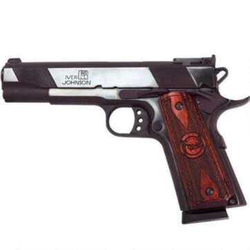 Iver Johnson Eagle 1911 A1, 45 ACP, 5", 8rd, Polished Blue, Wood Grips - Handsguns - American Guns & Ammo
