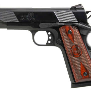 Iver Johnson 1911 Hawk, 45 ACP, 4.25", 8rd, Rosewood Grips, Black - Handsguns - American Guns & Ammo