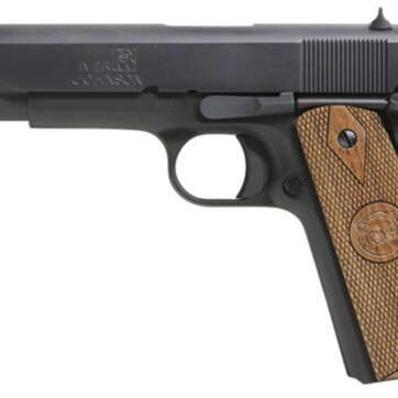 Iver Johnson 1911 A1 Government, 9mm, 5", 9rd, Walnut Grips, Black - Handsguns | American Guns & Ammo