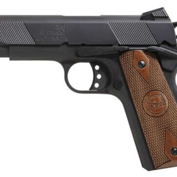 Iver Johnson 1911 Hawk Commander, 9mm, 4.25", 9rd, Walnut Grips, Black - Handsguns | American Guns & Ammo