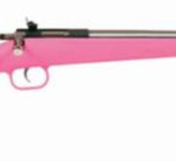 Keystone Davey Crickett Model 221 Youth, Lock 22LR 16.125 Inch Barrel Stainless Steel Finish Pink Synthetic Stock - RIFLES | American Guns & Ammo