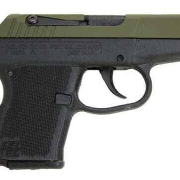 Kel-Tec P-3AT .380 Black and Green 6-Round - Handsguns - American Guns & Ammo