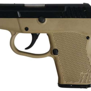 KelTec P-32 .32 ACP 2.68 Inch Barrel Blue Slide Cerakote Tan Grip/Frame Double Action Only 7 Round - Handsguns | American Guns & Ammo