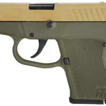 Kel-Tec P-3AT .380 ACP 2.76" Barrel Cerakote Tan Slide Cerakote Olive Drab Green Grip/Frame Double Action Only 6rd - Handsguns | American Guns & Ammo