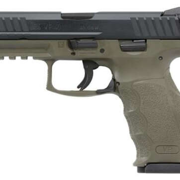 HK VP40, .40 S&W, 4.09", 10rd, 3-Dot Sights, OD Green Frame - Handsguns - American Guns & Ammo