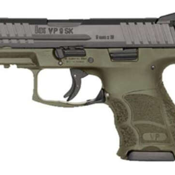 HK VP9SK, Subcompact 9mm, OD Green, 2x10rd Magazines - Handsguns - American Guns & Ammo