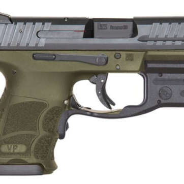 HK VP9 SK LE Crimson Trace Red Laser 9mm 3.39" Barrel OD Grip OD Green Polymer Frame 10rd Mag - Handsguns | American Guns & Ammo