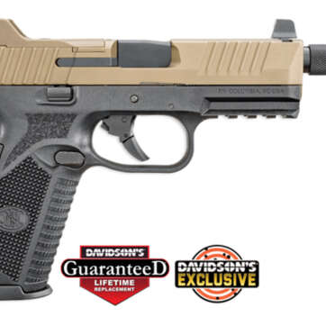 FN 509 Tactical 9mm, 4.5" Threaded Barrel, Black Frame, Flat Dark Earth Slide, 17 & 24rd Mags - Handsguns | American Guns & Ammo