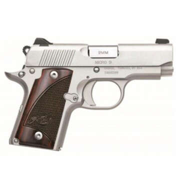 Kimber Micro 9 Stainless 9mm 3" Barrel, Rosewood Grips 6 Rd Mag - Handsguns | American Guns & Ammo