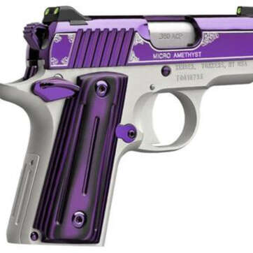 Kimber Micro Amethyst .380 ACP, 2.75", 6rd, Purplve PVD, Cut Scrol Engraving - Handsguns | American Guns & Ammo