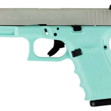 Glock G19 Gen 4, 9mm, 4.01" Barrel, 15rd, Robin Egg Blue - Handsguns - American Guns & Ammo