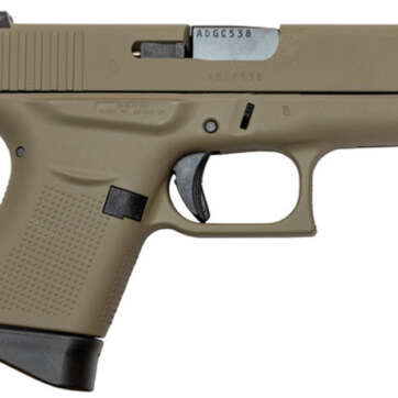 Glock G43, 9mm, 3.41" Barrel, 6rd, Flat Dark Earth, US Made - Handsguns - American Guns & Ammo