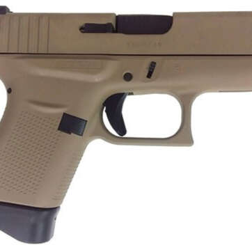 Glock G43, 9mm, 3.41" Barrel, 6rd, Desert Sand - Handsguns - American Guns & Ammo