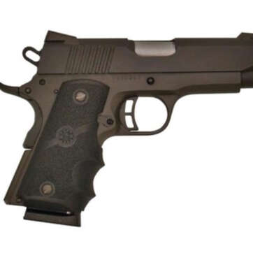 Citadel M-1911 Compact 45 ACP 3.5" Barrel Matte Black Hogue Grip Black 7rd - Handsguns - American Guns & Ammo