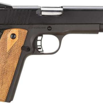 Citadel M-1911 Full Size 9mm 5" Barrel, Checkered Wood Grips Black, 8rd - Handsguns | American Guns & Ammo