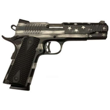 Citadel 1911-A1, 45 ACP, 5" Barrel, 8rd, Battleworn Gray USA Flag - Handsguns - American Guns & Ammo