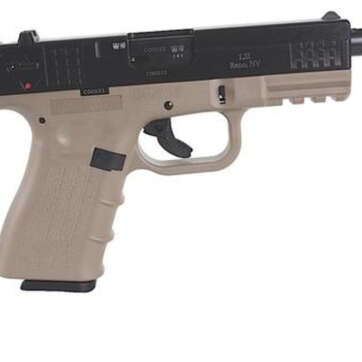 ISSC M22 Threaded 22LR 4.375" Threaded Barrel, 10+1 Desert Tan Poly Frame/Black Slide - Handsguns | American Guns & Ammo