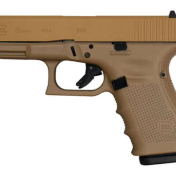 Glock G19 Gen4 9mm 4" Barrel Cerakote Elite Tactical Coyote Tan Made in USA 15rd Mag - Handsguns | American Guns & Ammo