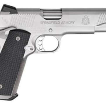 Springfield 1911 45 ACP, 5", 7rd, Black G10 Grip, Stainless Steel - Handsguns - American Guns & Ammo