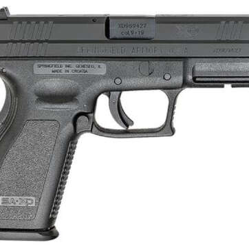 Springfield XD Pistol 9mm 4" Barrel Dovetail Sights Ultra Safety Assurance Action Trigger System Stainless Steel Slide Black Polymer Frame 10rds - Handsguns | American Guns & Ammo