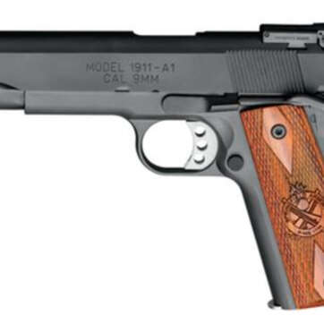 Springfield Model 1911-A1 Range Officer 9Mm 5 Inch Stainless Steel Barrel Blued Slide Low Profile Adjustable Sights 9 Round - Handsguns | American Guns & Ammo