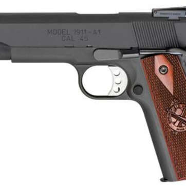 Springfield Range Officer 1911 45 ACP, 5", Cocobolo Grip, Black Parkerized, 7rd - Handsguns - American Guns & Ammo