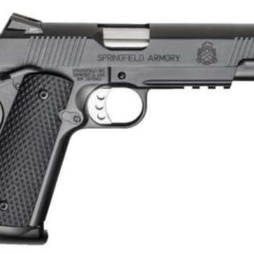 Springfield 1911 Single 45 ACP 5" Barrel, Black G10 Grip Black Armo, 8rd - Handsguns - American Guns & Ammo