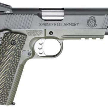 Springfield 1911 Loaded M.C. Operator 45 ACP 5" Barrel OD Green Frame, G10 Grips 7rd Mag - Handsguns | American Guns & Ammo